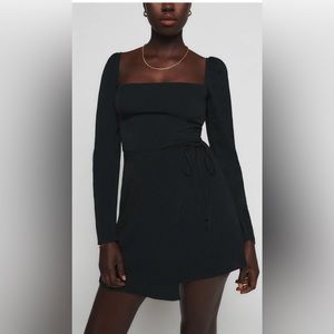 NWT Reformation Rosalie Dress in Black, Size 0